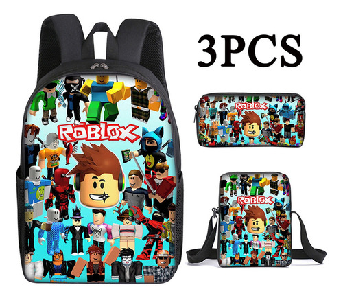 3 Unidades/kit Mochila Roblox De Desenho Animado, Bolsa De O